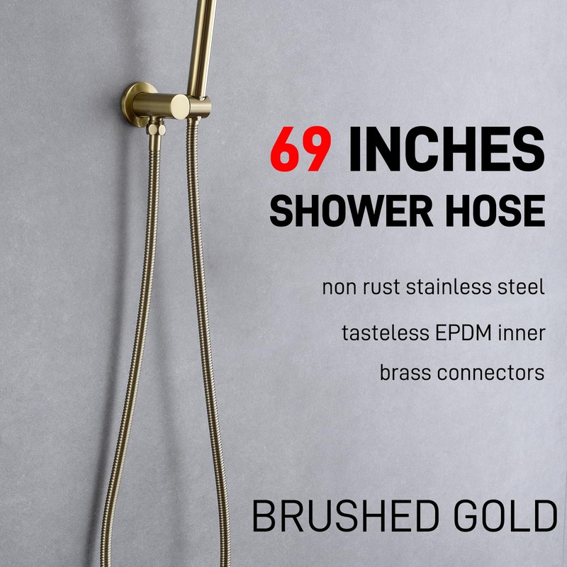 HOMYEP Flexible Shower Hose Stainless Steel Handheld Shower Head Attachment
