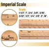 Mr. Pen- Architectural Scale Ruler, 12 Inch, 2 Pack, Wooden