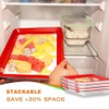 Food Plastic Preservation Tray, Stackable Food Tray Reusable Creative fresh