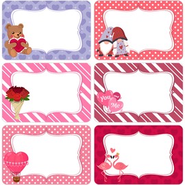 180PCS Valentine’s Day Name Stickers Name Labels, Valentines Theme Gift Tags Labels Stickers Name Tags Stickers for Valentine’s Day Gift Wrapping Organizing Jar Holiday Supplies, 2x3 inch