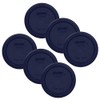 Pyrex 7202-PC 1-Cup Dark Blue Food Storage Replacement Lid (6-Pack)