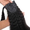 Strap Wrap Around Yaki Ponytail Human Hair Extensions, 100% Unprocessed