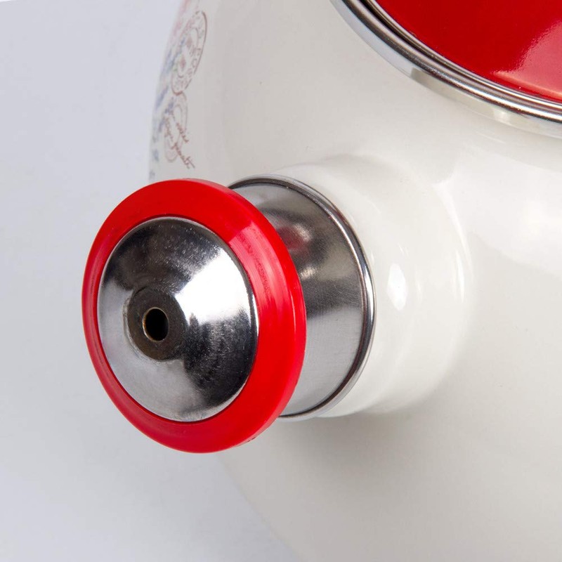 Whistling Tea Kettle Stovetop Rooster Enamelware Kettle 2.7-qt. (2.5 L)