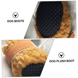 Kisangel 3sets Dog Shoes Winter Warm and Protective Pet Boots Skid Outdoor Paw Cover 4pcs*3