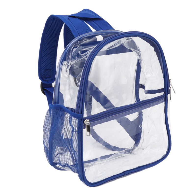 PVC Transparent Backpack Portable PVC Zipper Design High Capacity Clear