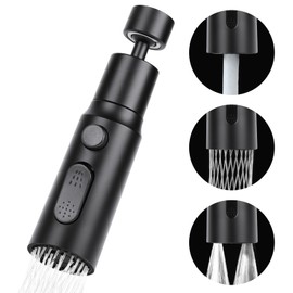 OSDUE Tap Aerator, 3 Modes Kitchen Bathroom Tap Bubbler Filter with 2 (M22 and F24) Adapters, 360 Degree Swivel Multifunctional Water Saving for Kitchen/Bathroom Tap (Black)