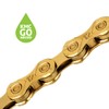 KMC X12 Ti-N Gold 126 Link Waxed Chain