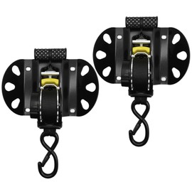Retractable Ratchet Straps Compatible with 2015-2026 Ford F150, 2PCS Self Retracting Ratchet Straps Tie Down Anchors Box Link Cleats for F250/F350/F450/F550 Super Duty Truck Bed Accessories