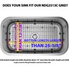 Serene Valley Sink Bottom Grid 25-1/8" x 12-7/8", Centered Drain