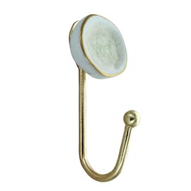 G Decor Rhodes Crackle Glaze Ceramic Wall Hooks Coat Hook Wall Organizer Coat Hook (Cream)