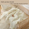 CLoucl 100% Cotton Muslin Crib Comforter/Quilt,Ultra Soft Cozy Reversible Baby