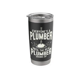 Funny Plumber Repairman Plumbing Dad Pipe Wrench Stainless Steel Insulated Tumbler