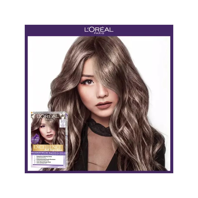 L'Oreal Paris 로레알파리 엑셀랑스 애쉬 슈프림 염모제 [6.11 스모키애쉬] L'Oreal