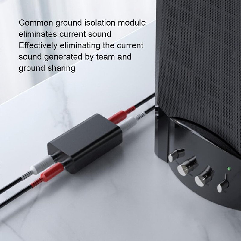 tieedhfu Metal RCA Noise Isolator Hum Elimina-tor Ground Loop Noise