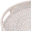 SENJEOK 2 PCS 11.8 x 2 Inch Rattan Serving Tray
