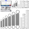Glarks 128pcs Stainless Steel Extension Springs with Double Hook Sets