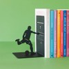 balvi Goal Kick Bookend Black Bookend for Books on Shelf