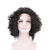 Tirrinia Synthetic Kinky Curly Half Wig Short Afro Wigs Heat