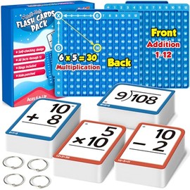Torlam Tarjetas Didácticas de Matemáticas + Tablero de Matemáticas, Tarjetas Didácticas de Multiplicación Tabla de Tiempos, Manipulativos Matemáticos División, Juegos de Suma, Resta Juguetes para