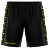 Givova Poly Band Shorts 2XL, black/neon yellow