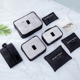 Natiform 7-Piece Label Pouch Travel Storage Luggage Organizer Bag