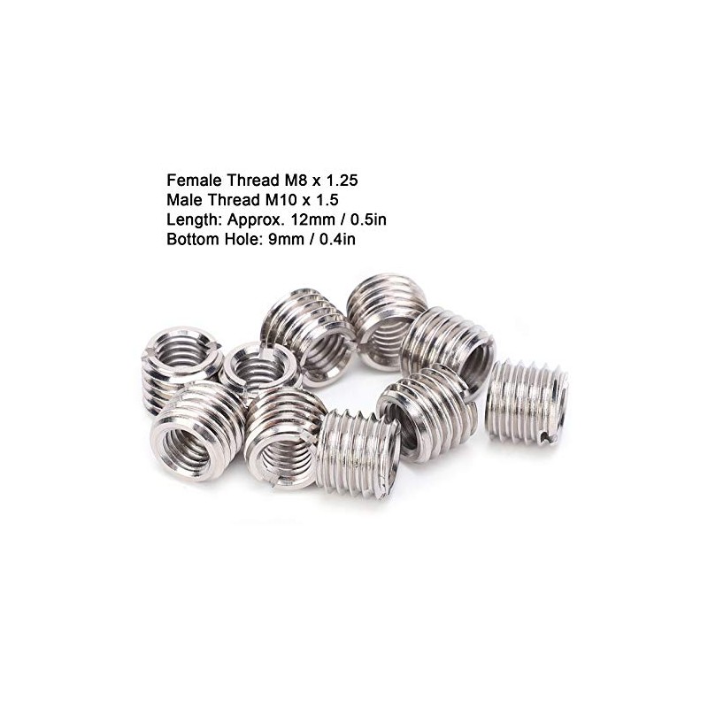 Insert Nut Thread Repair Sleeve, Thread Adapter M10 M8, Screw