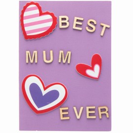 Baker Ross Heart Printed Foam Stickers - Pack of 200, Foam Valentine's Stickers for Children (FC429),Pink