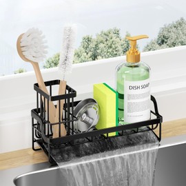 HapiRm Sponge Holder for Kitchen Sink - Sink Tidy Caddy with Self-Draining