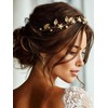Catery Gold Leaf Headband Flower Headbands Wedding Hair Vine for