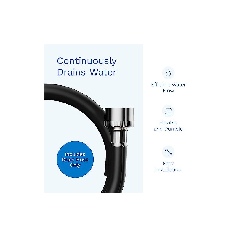 hOmeLabs Dehumidifier Drain Hose, ¾ Inch Connection, 5’, 5 Feet,