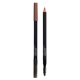 GOSH Eyebrow pencil for thicker brows, precise application for perfectly shaped eyebrows, integrated brush for blending, long-lasting, natural look, 100% vegan, 001 brown