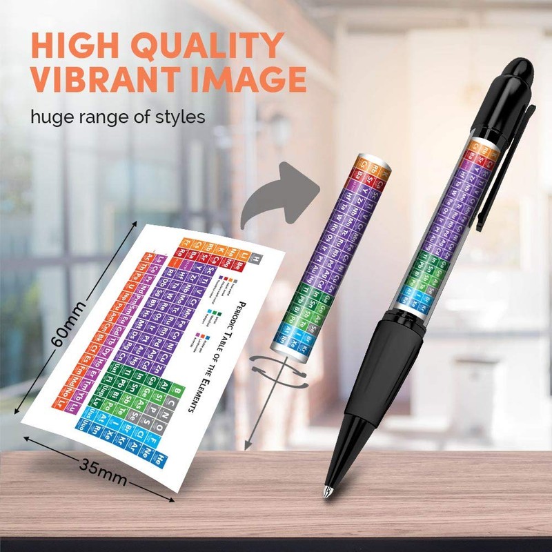 4 x Matching Ballpoint Pens - Periodic Table Science Elements