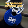 DELSWIN 4 Digit Combination Lock, Outdoor Combination Disc Padlock with