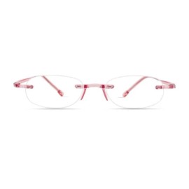 Scojo New York Gels Reading Glasses Rimless Lightweight 75025 Blush +2.50