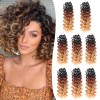 Tozika 10 Inch Gogo Curl Crochet Hair 8 Packs Pre-looped