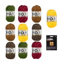 myboshi Vintage Vibes Wollpaket, winterliche No.1 Wolle im Vintage-Look, mit original Label, 10 Knäuel x 50g, Lauflänge 55m, strapazierfähig, filzfrei, Vintage Vibes 10 Knäuel