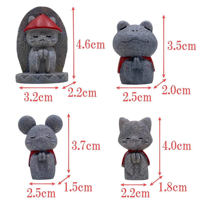 Lunari Animal Jizo Mini Size Animal Jizo Figurine Palm Buddha