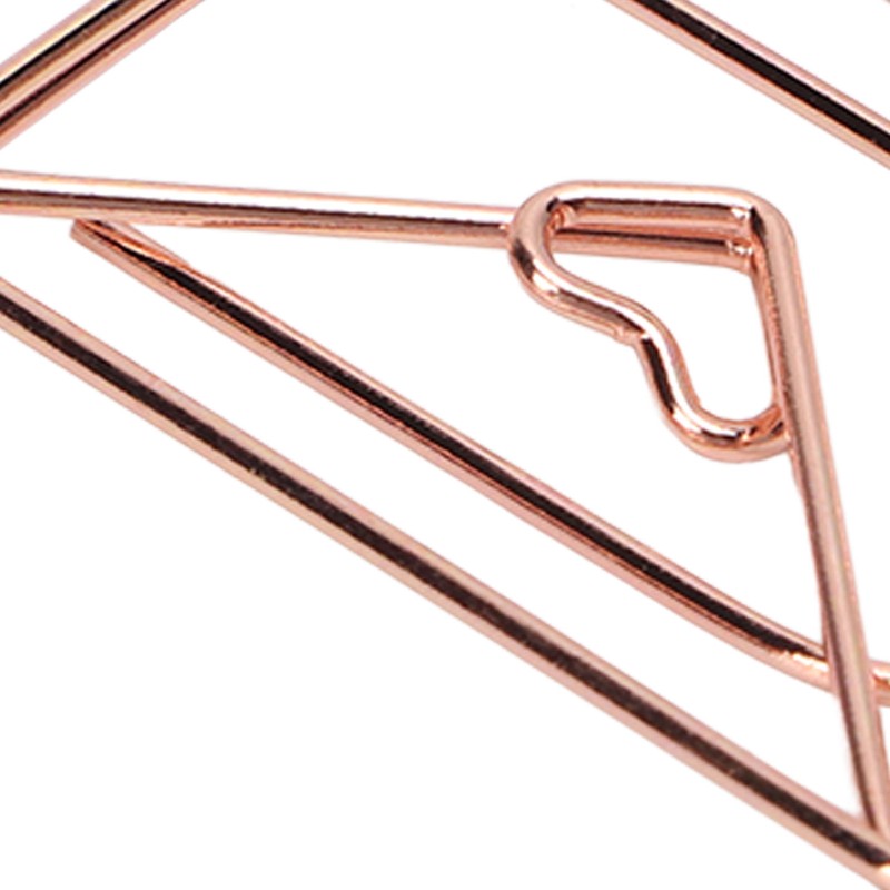 100PCS Paper Clips Portable Mini Cute Shape Electroplated Rose Gold