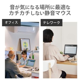 Elecom M-FPG3DBSBK Mouse Wireless (Receiver Included) Medium Size, 3 Buttons, Quiet, Reduces 95% Clicks, Tilt Wheel, Micro Grast Switch, Pop, Black