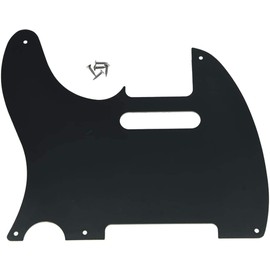 Dopro 5 Hole Vintage Style Black Glossy USA Mexican FD Telecaster Pickguard 1 Ply
