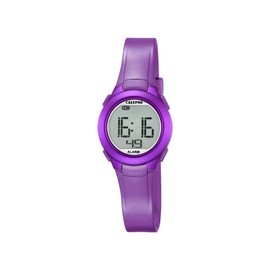 Calypso Unisex Digital Watch with LCD Dial Digital Display and Purple Plastic Strap K5677/2