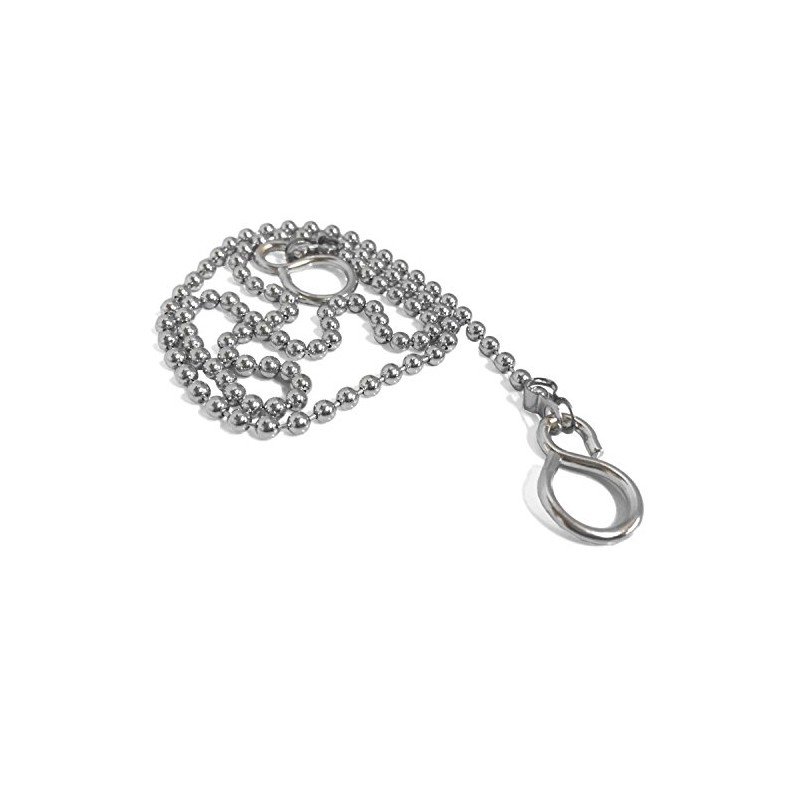 12" Chrome Basin Chain With Hooks