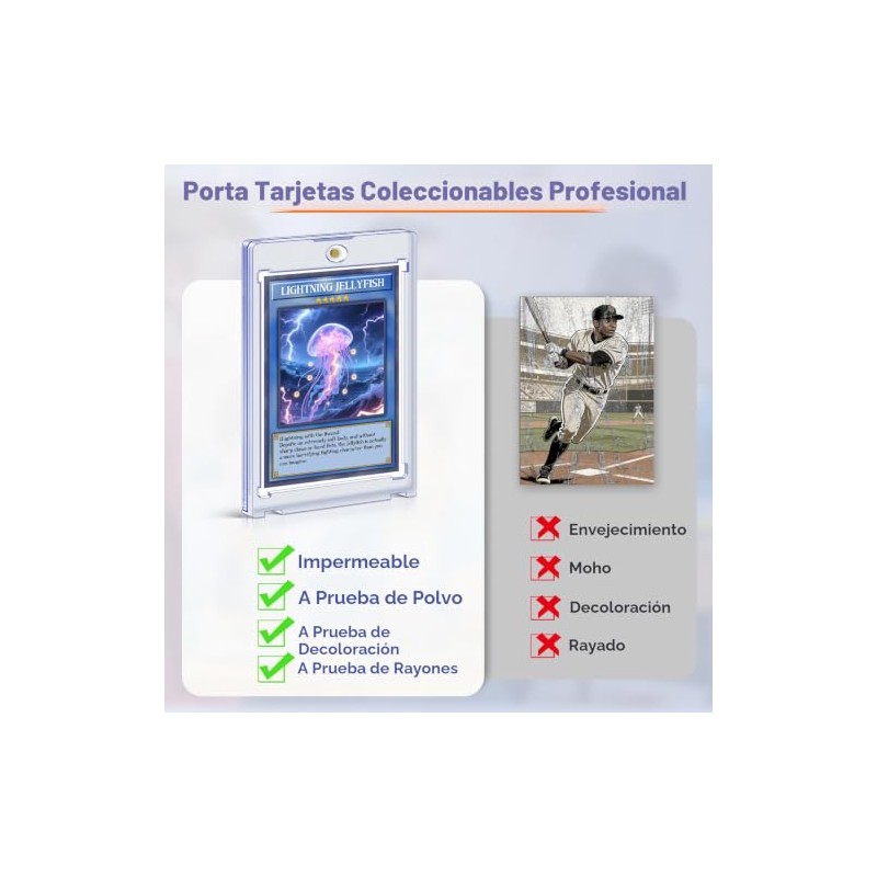 Portatarjetas magnéticas de 50 unidades para tarjetas comerciales, protectores de