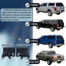 NBWIYQP 113436-100XQ Twist Handle Kit Replacement for Leer Truck Cap 100XQ, 100XL, 100XR and TSC 700 with 83515 & 83514 Truck Caps Rotary Latches