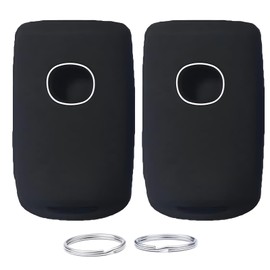 KUSTSOFT 2Pcs Silicone Smart Remote Key Fob for 2024 2023 2022 2021 2020 2019 Mazda 3 6 CX-30 CX-5 CX-9 CX-50 Key Fob Cover (Black with Black)