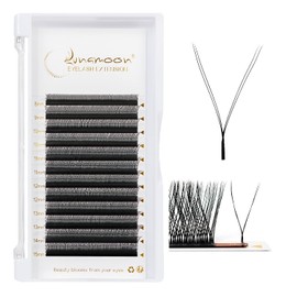 Lunamoon Volume Eyelashes, 3D, 4D, 5D Eyelash Extension, Premade Fans Eyelash Extensions, Eyelash Extensions, Pre-Fanned Eyelashes, W Eyelashes, YY-0.07C/8-15 mm, 30 g (Pack of 1)