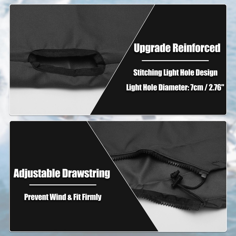 X AUTOHAUX Bimini Top Storage Boot Cover with Light Hole