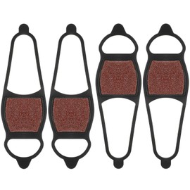 LIOOBO 2 pairs of ice cleats, snow shoe spikes, shoe spikes, ice cleats, snow spikes, crampons, ice claws, non-slip for jogging