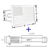 Aluminum American Flag Trailer Hitch Cover for 2 inch Receivers,Truck