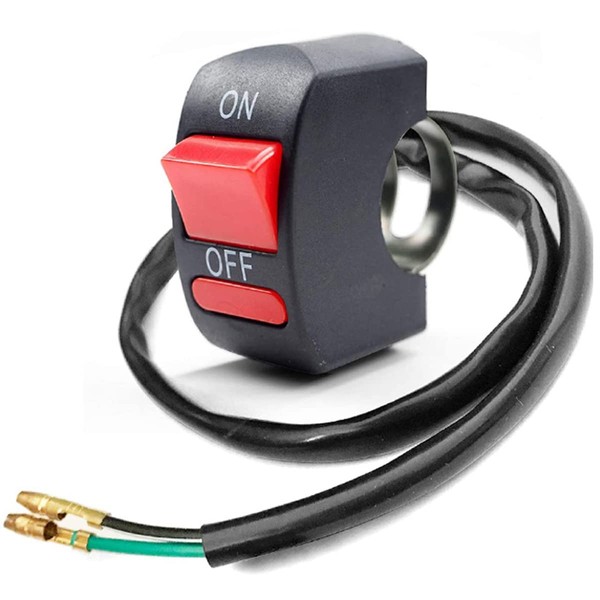 Greluma 1 x Motorcycle Handlebar Toggle Switch, On/Off Push Button